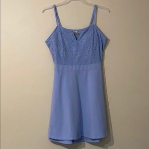 Blue short lace dress
